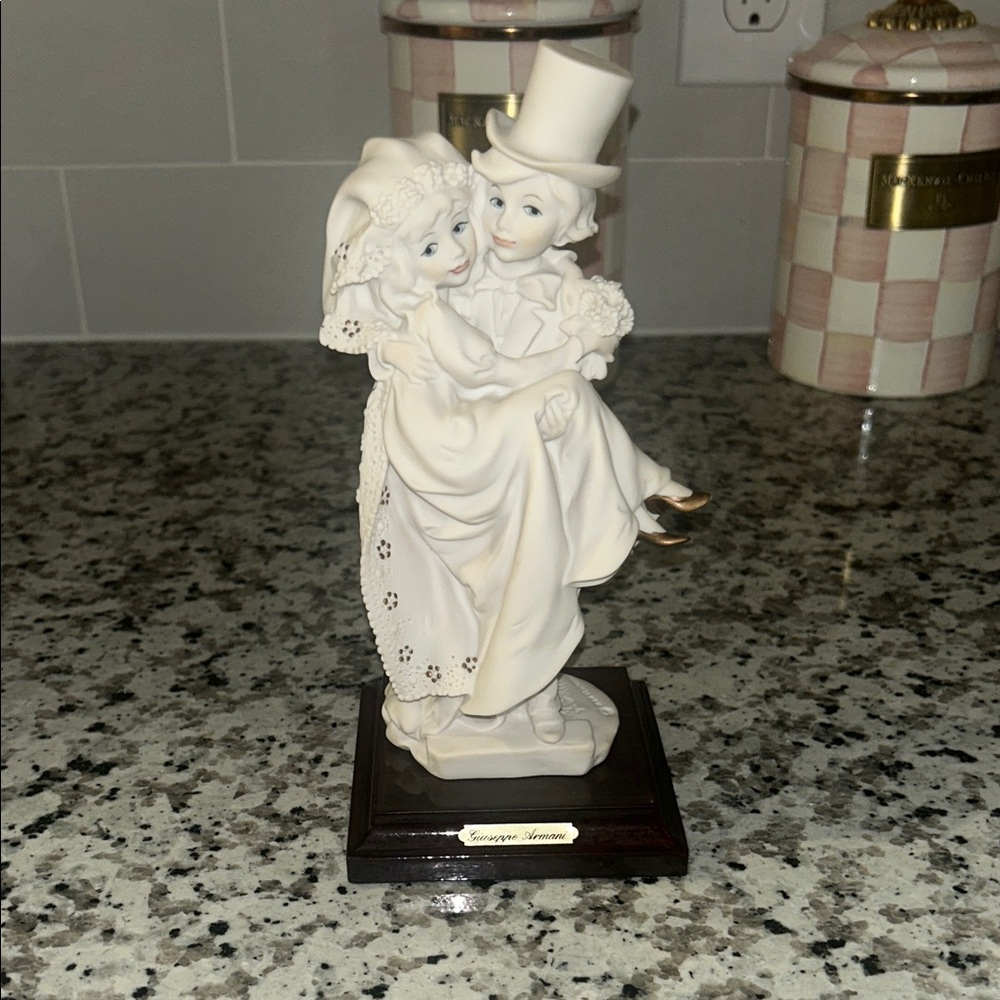 Armani Collezioni Porcelain Couple Figurine in Cream and White